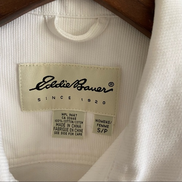 Eddie Bauer White Corduroy Jean Western Style Button Up Vest Size Small - Picture 5 of 8